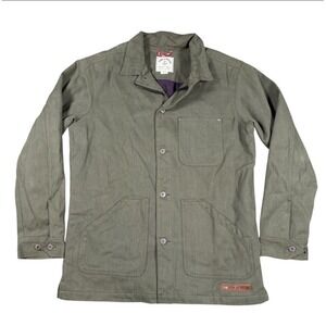 Iron & Resin Blanket Lined Chore Work Jacket Made In USA Sz L Huckberry EUC